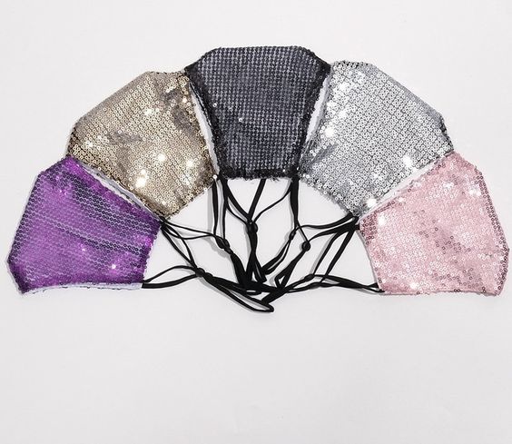 NEW---STYLISH---ACCESSORIES FOR FACE-WITH---EMBROIDERY--WITH--SEQUENCE--WORK---2021--