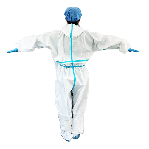 ISO Safety Protective Clothing Coverall Disposable PP Protective Clothing with Shoe Covers