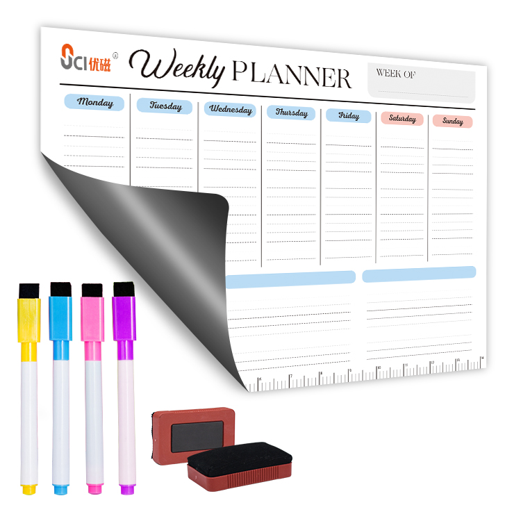 Amazon Hot Sell Magnetic Weekly Menu Planner Dry Erase Board Fridge Magnet With To Do List Magnetic Sticker