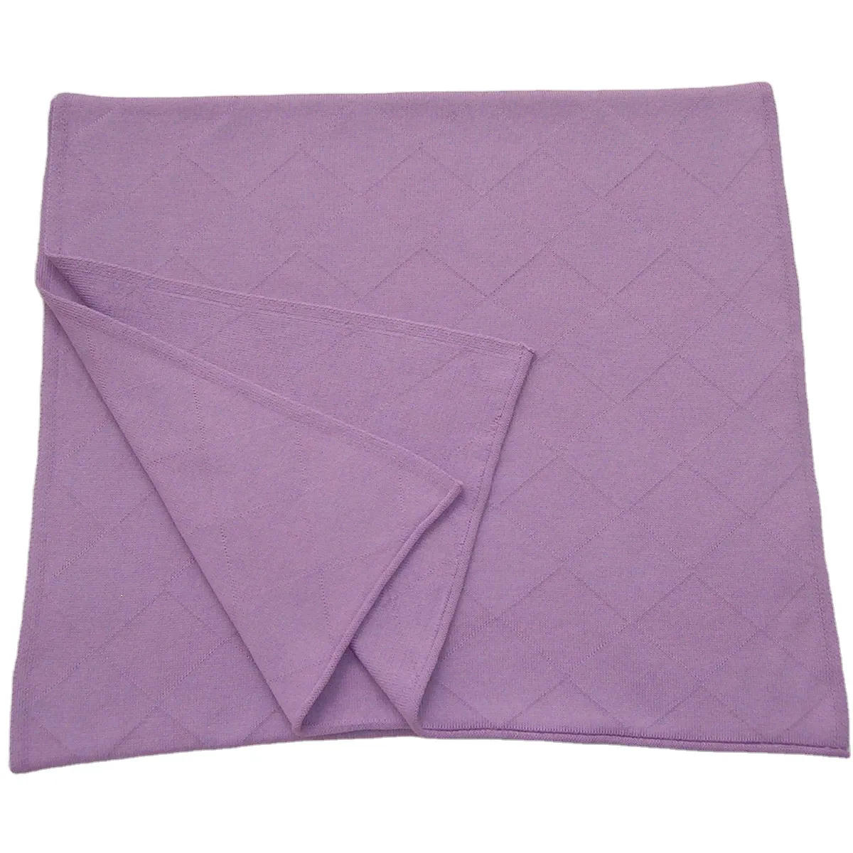 Top quality Italian knitted 100% cotton throw blankets with yarn certification for home decor