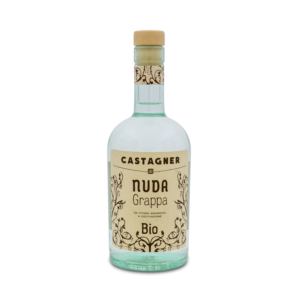 Высококачественная Белая Органическая стеклянная бутылка Марка GRAPPA NUDA BIO, Сделано в Италии, 500 мл
