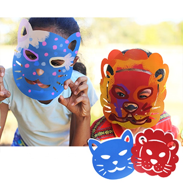 Kid animal roll play craft stencil for art