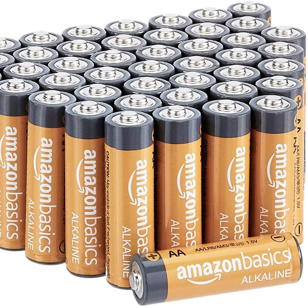 Amazon Basics 48 упаковок AA Высокопроизводительные щелочные батареи, срок годности 10 лет, легко открыть