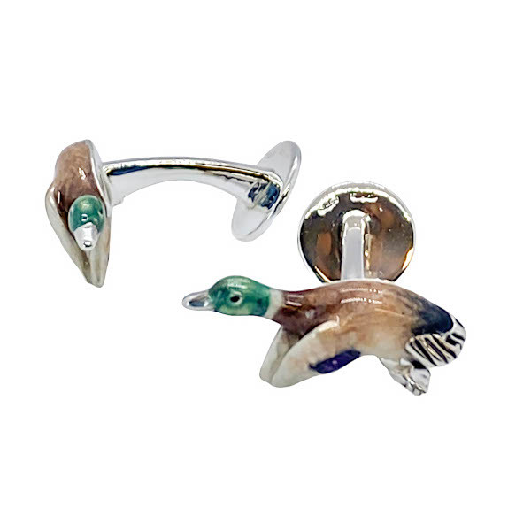 Серебряная запонка утки GM 310
