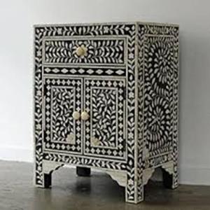 Best quality Camel bone inlay side tables / antique inlay furniture/ console tables