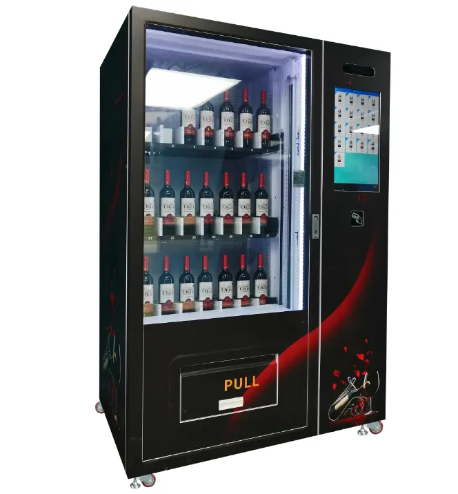 Micron red wine bottled wine glass bottle drinks vending machine with elevator and card reader