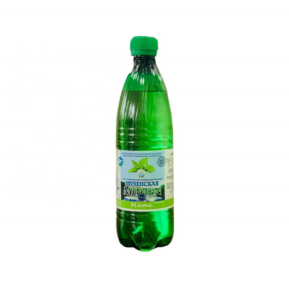0,5 L Muhenskaya PRO мята минеральную природу сверкающие ароматизированную воду предназначен для использования в медицинских-профилактические питьевой воды