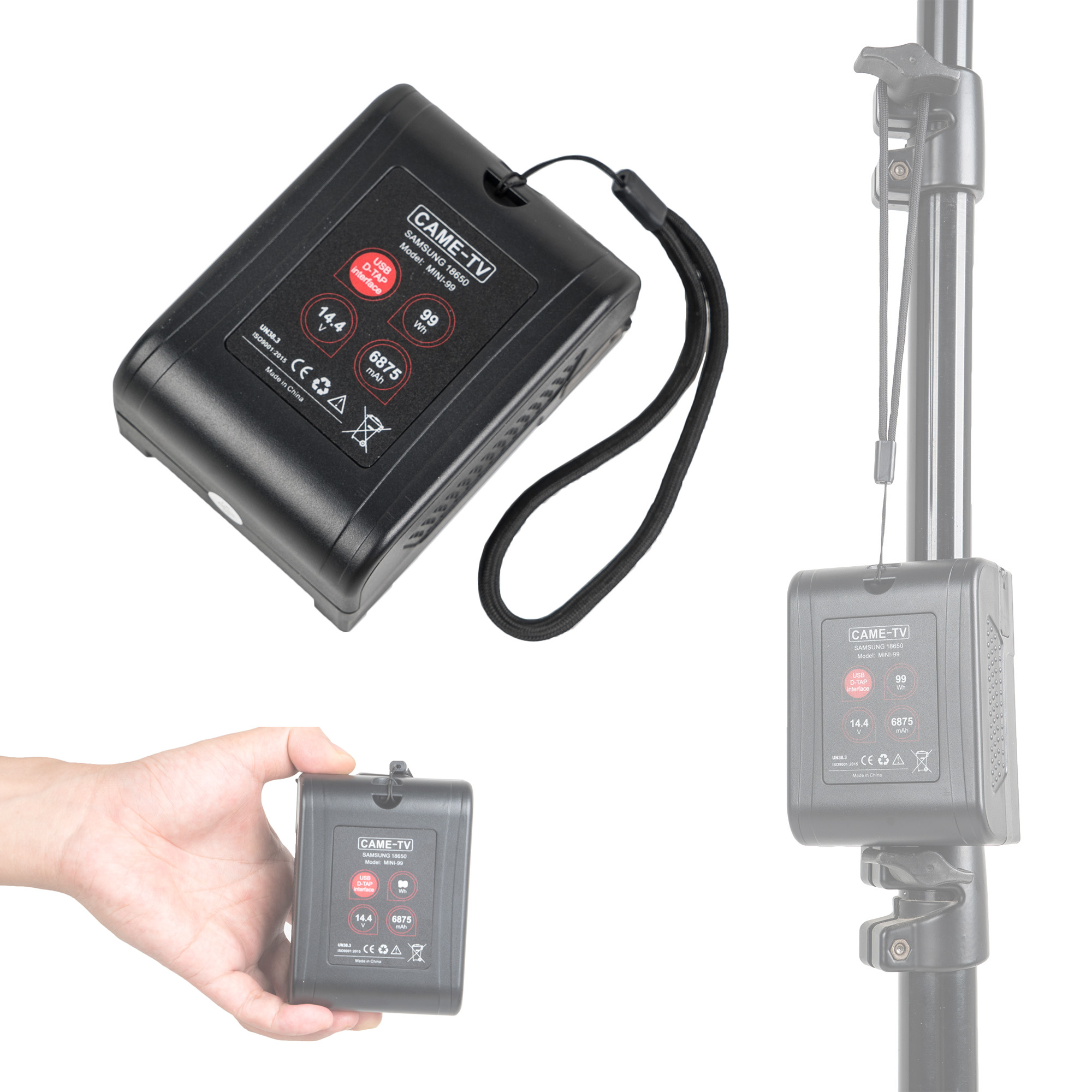 Мини-99 CAME-TV мини 99 99Wh Легкий V крепление батареи Sam sung с 2 D-TAP и 1 USB 5V розетки