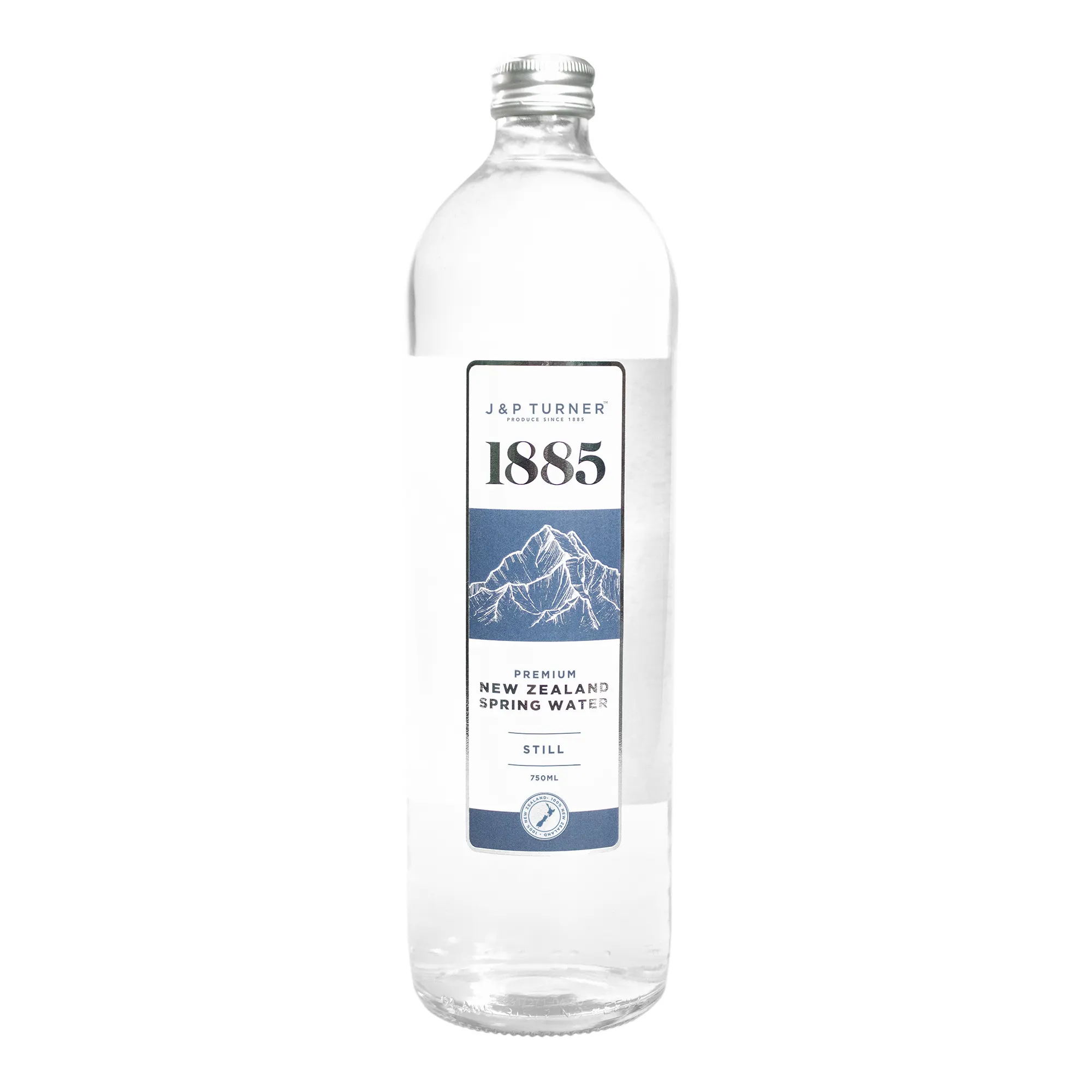 Spring Water Still 750ml J P Turner 1885 Premium New Zealand Glass Bottled Water