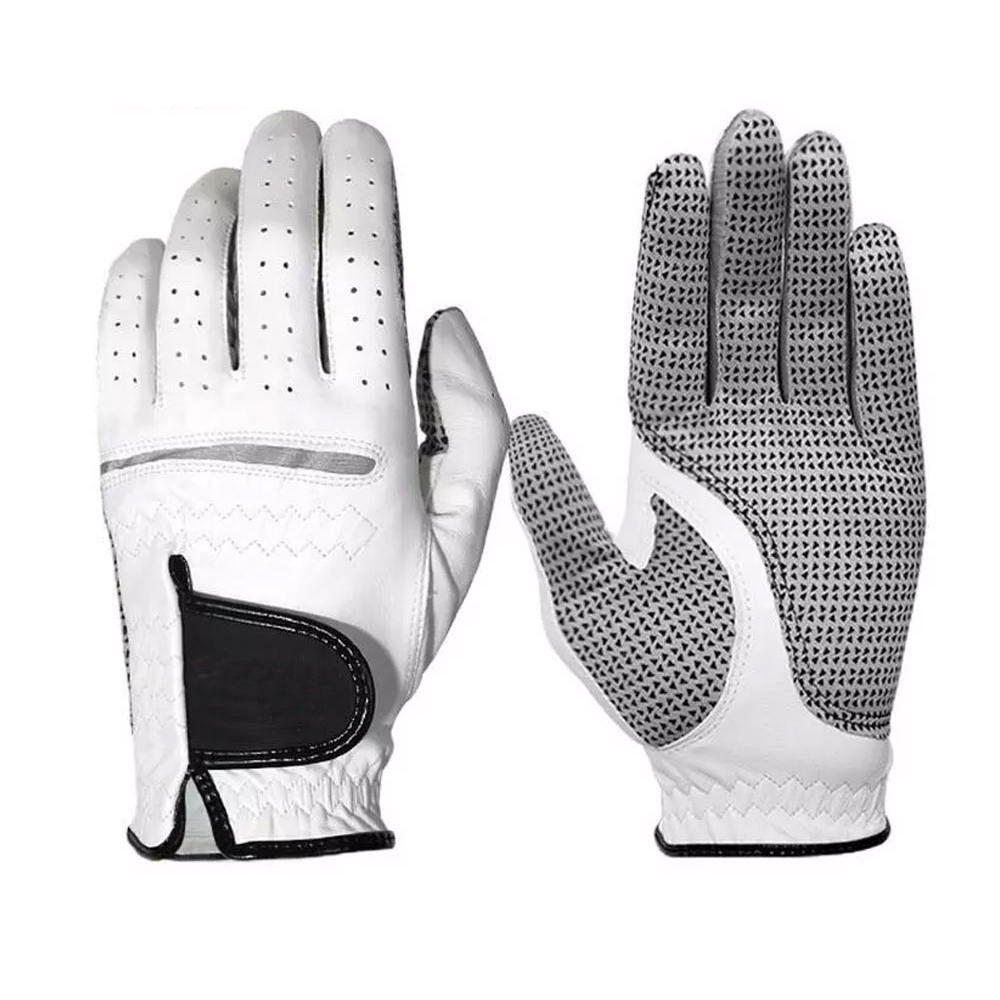 Customized Cabretta Leather Golf Gloves Anti Slip Palm Particle Soft Synthetic Leather Golf Glove