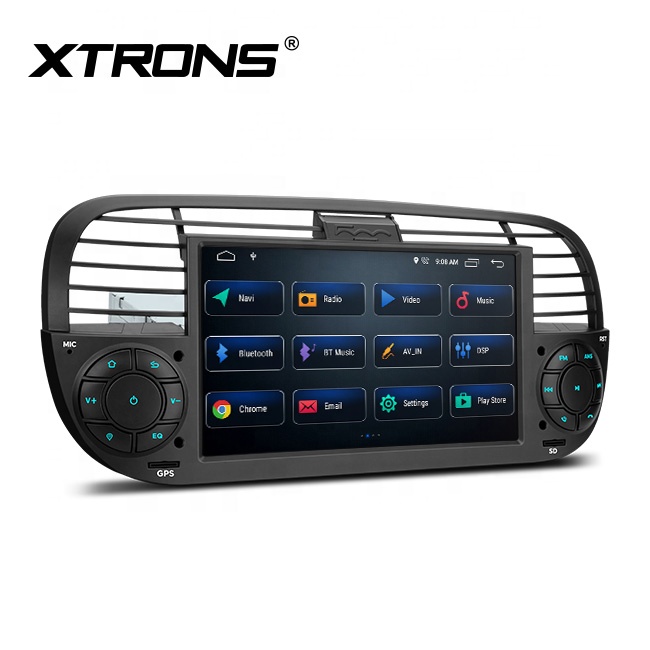 XTRONS сенсорный экран 1 din android 10,0 Автомобильная стерео Мультимедиа gps навигация для fiat 500 2007 - 2015