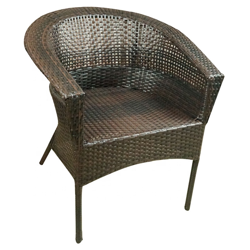 2021 Hot sales wholesale products with competitive prices Outdoor Modern Metal Frame Cane Weave Chair