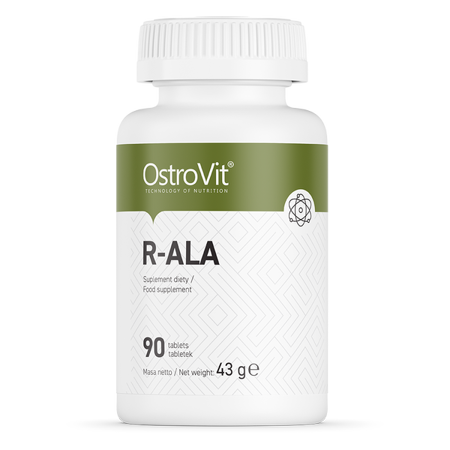 OstroVit R-ALA 90 таблеток в виде буквы «R» Альфа-липоевая кислота самой сильной антиоксидант поглощения важных питательных веществ антикатаболическим эффектом