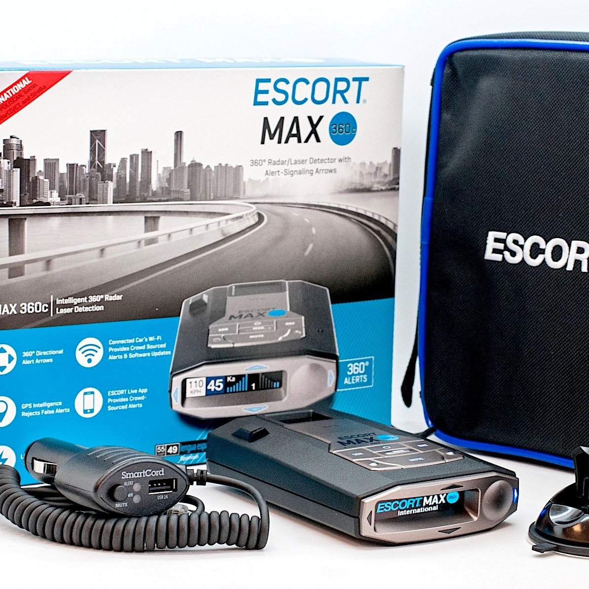 Новый аутентичный Лазерный Радар-детектор Escort MAX360C Встроенный GPS с оповещениями в режиме реального времени
