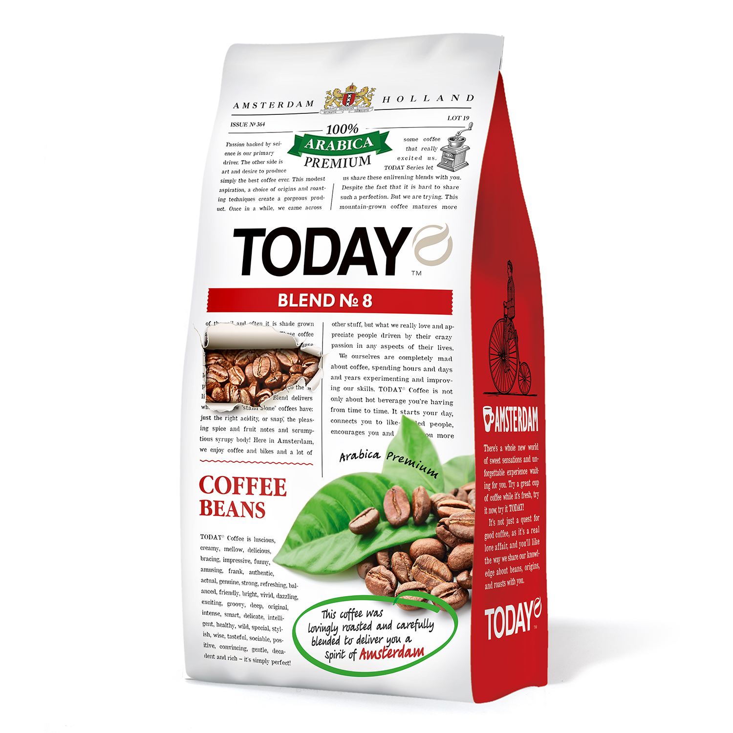 Today coffee roasted arabica blend from South America 800 g