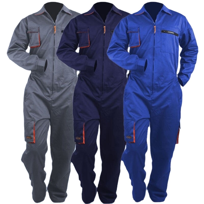 Custom High Quality Men & Woman Spring Working Uniform Tool Pockets Coveralls Welding Suit Car Repair Workshop Mechanic Clothes