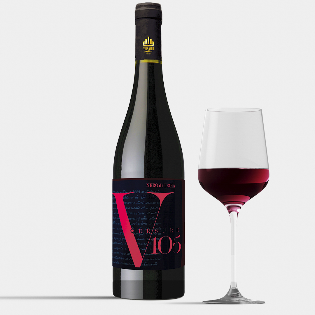 Высококачественное красное вино Versure 105 Nero di Troia
