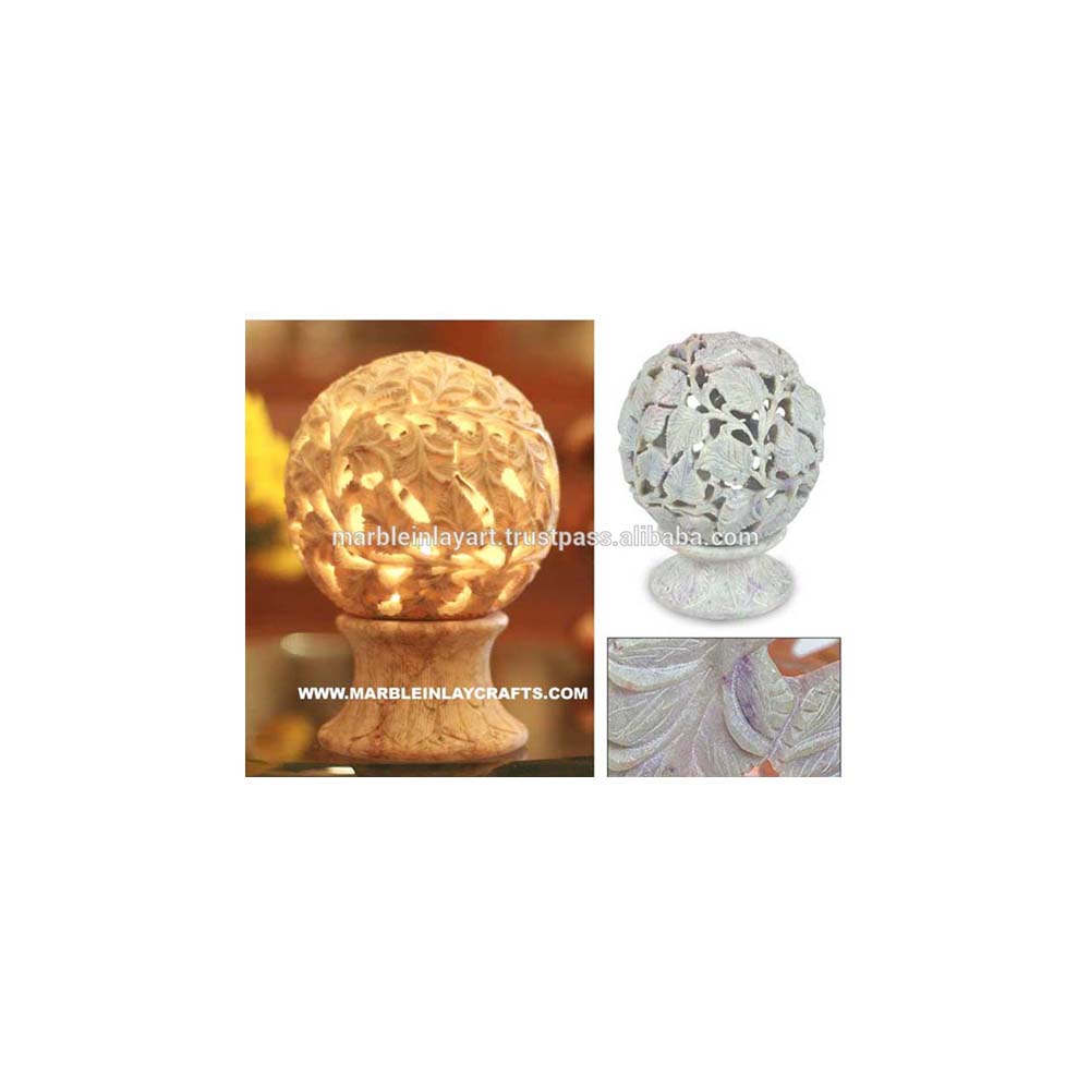 Beautiful Round Shape Soapstone Candle Holder For Decorative