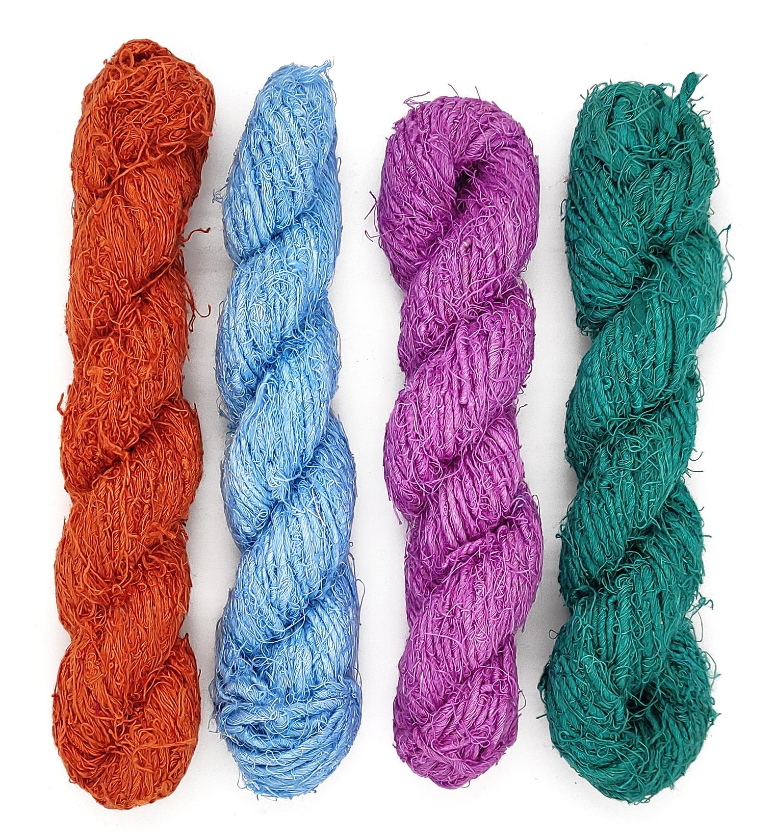 Recycled 100% Cotton Linen Yarn Ribbon Hand Spun and Dyed for Knitting & Home Textiles Core Spun Technique