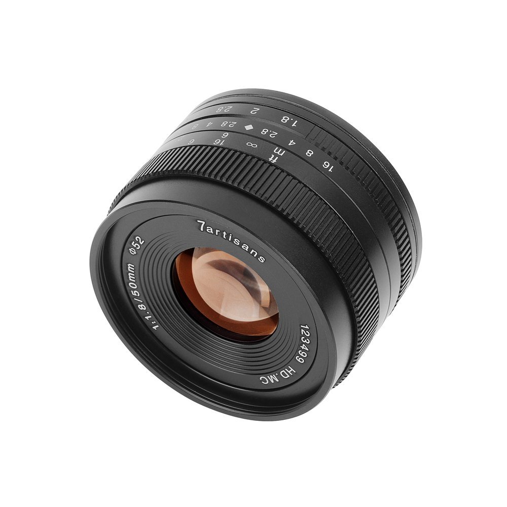7artisans 50 мм F1.8 объектив с фиксированным фокусным расстоянием APS-C черный FX Mount для ЖК-дисплея с подсветкой Fujifilm