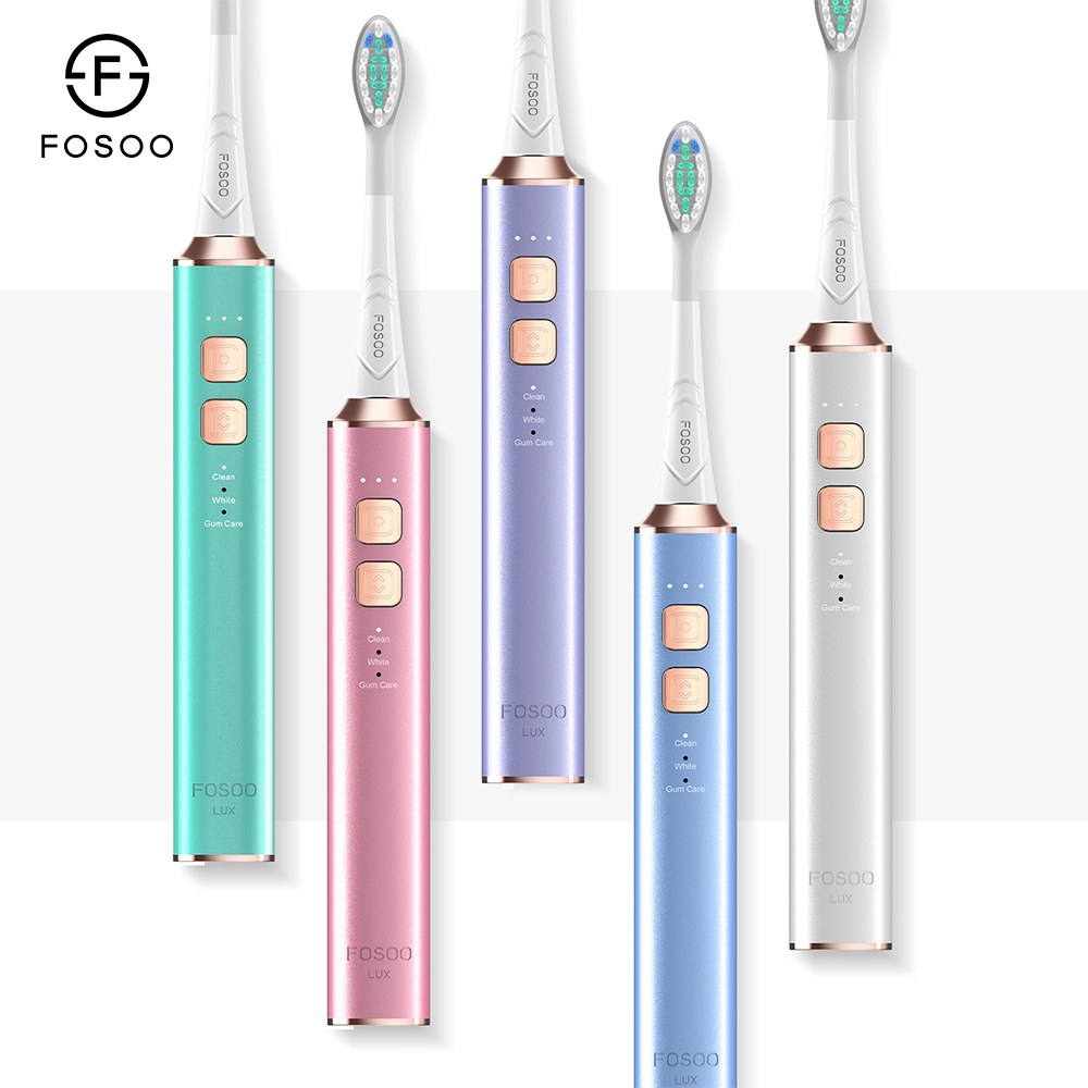 FOSOO Brand Distribution Operation Up To 120days Standby Luxury Clean Rechargeable Electric Toothbrush