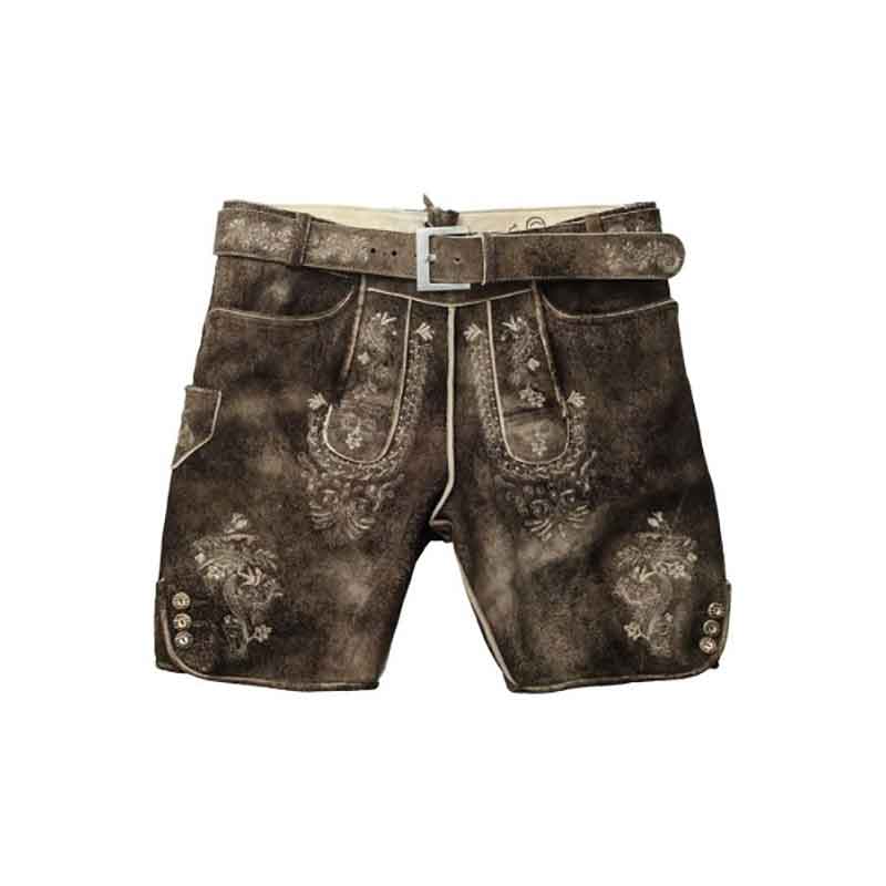 Новый баварский Октоберфест Lederhosen немецкий натуральный кожаный с подходящими длинными шортами