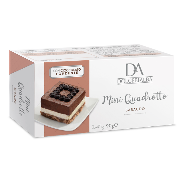 Premium Quality Made in Italy Chocolate & Almond Dessert 2 Individual Portions (45g/1,59oz each) for Supermarkets 90g/3,17oz
