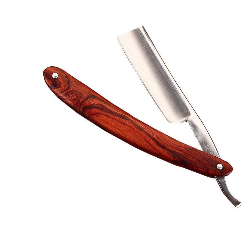 Straight Shaving Razor Wood handle barber straight fized razor/Custom Brand.