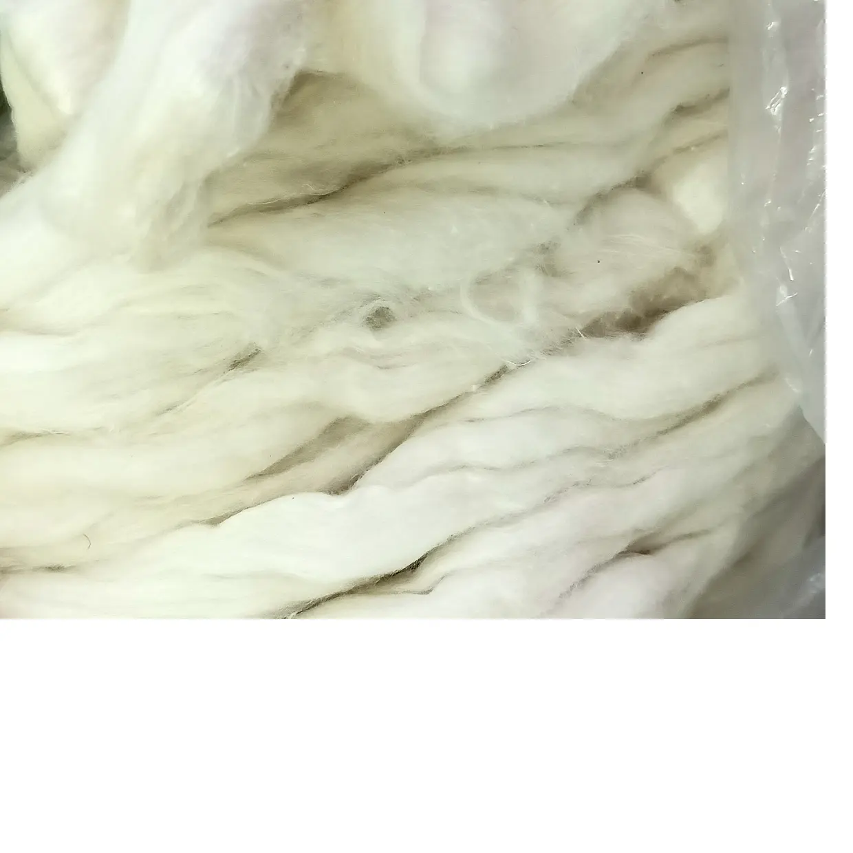 eri silk sliver in natural white colour suitable for spinners and weavers can also be dyed as per customer requests