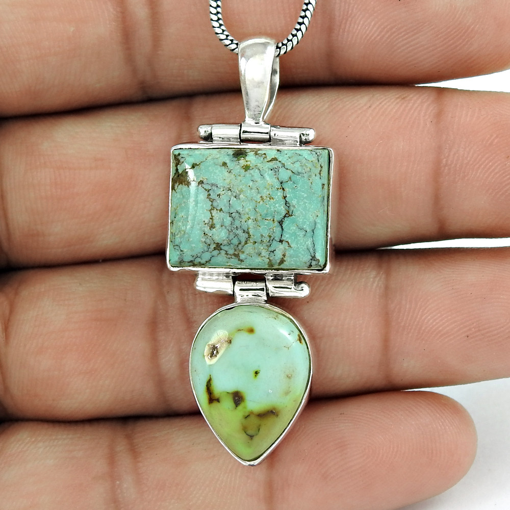 Sky blue turquoise pendant handmade jewelry 925 sterling silver pendants wholesale price silver pendants