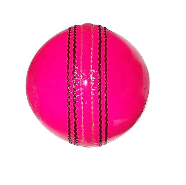 Розовые кожаные шарики для крикета T20, сшитые вручную