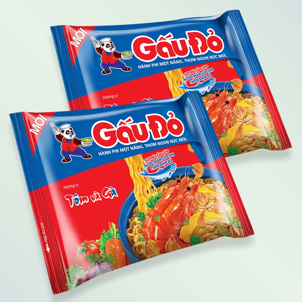 Новая растворимая лапша Redbear с креветками и курицей, 65 грамм/упаковка, супер дешево