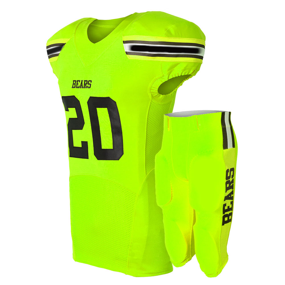 American Football Uniforms, Full Sublimation Printed and tackle twill Team Nam, Numbers