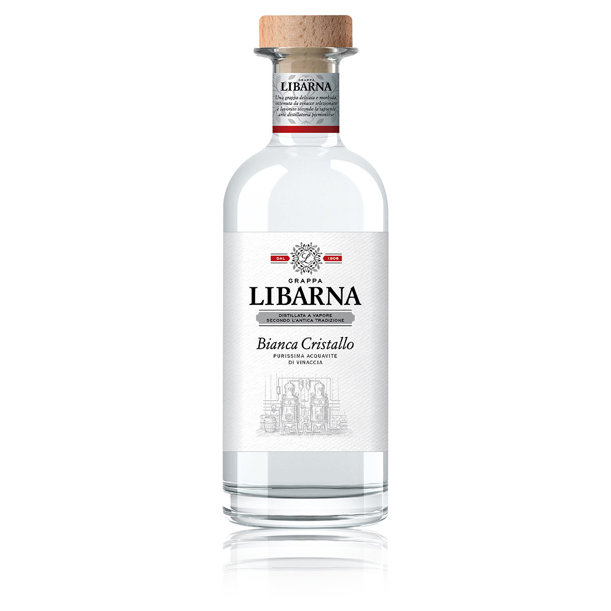 Бутылка премиум-класса 70 cl, итальянская Grappa Libarna Bianca