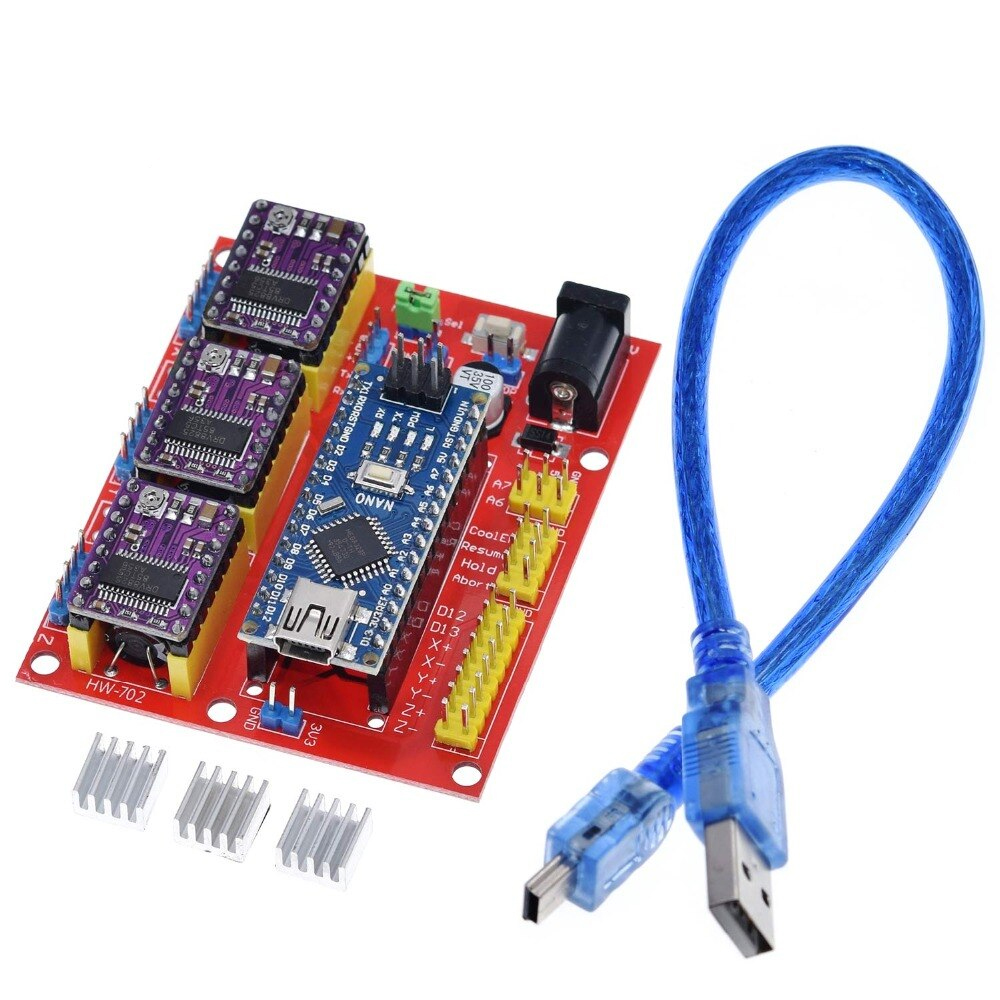 3DV4 CNC Shield V4 + Nano 3,0 + 3 шт. DRV8825 Reprap набор шаговых драйверов