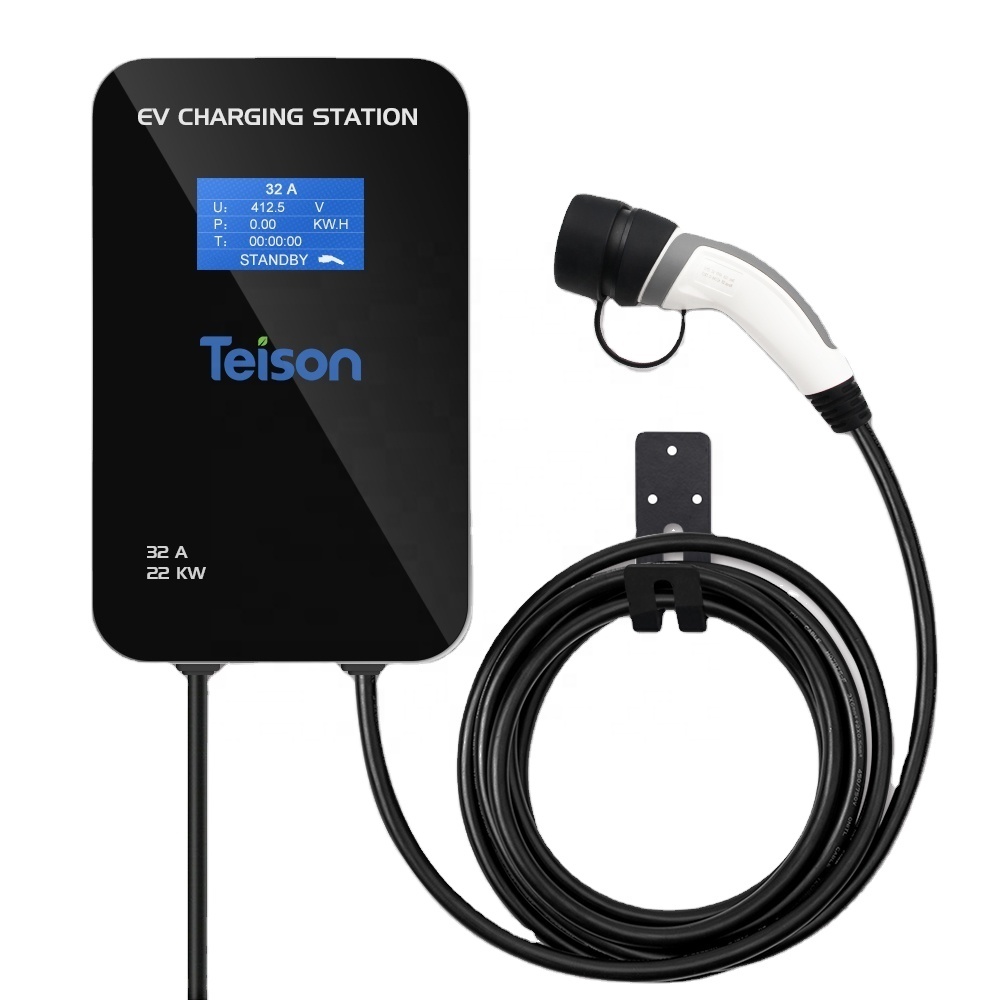 Teison 22 кВт ev зарядная станция Китай с ТПУ черный шнур ev зарядный кабель