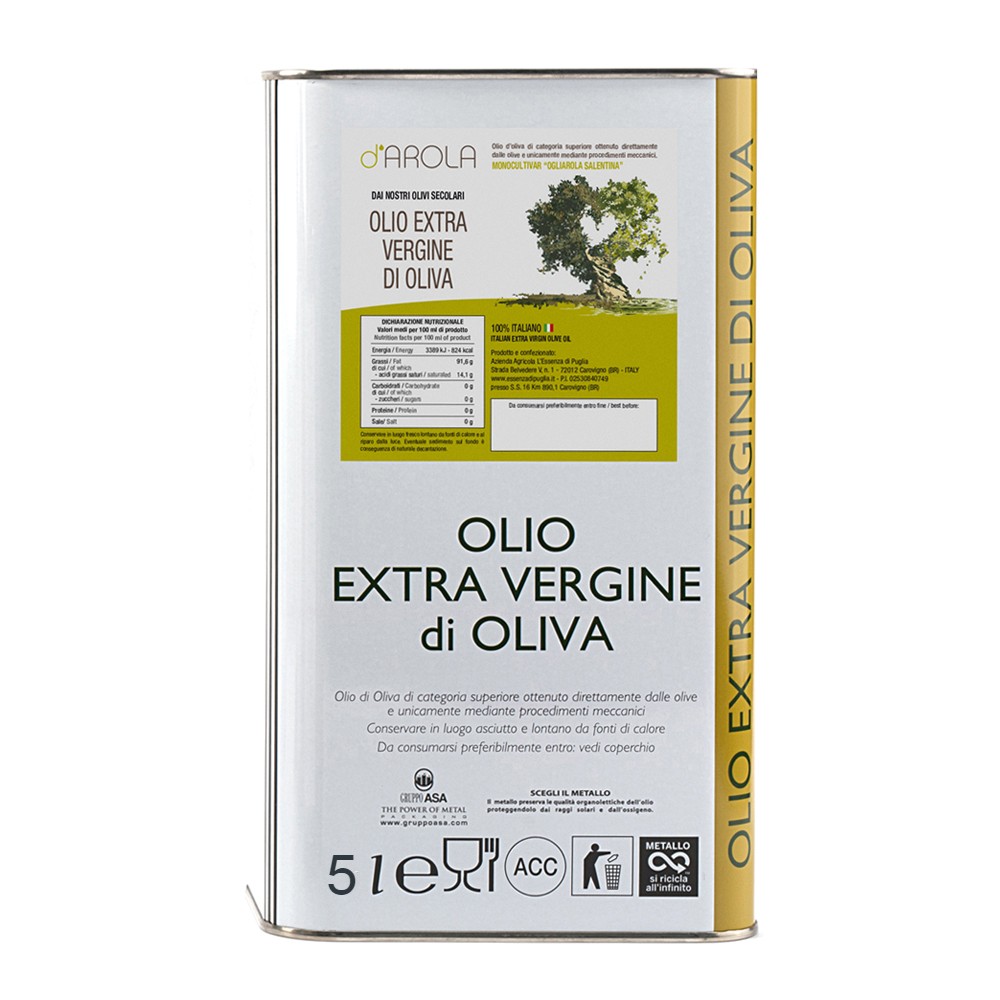 D'arola 100% Сделано в Италии extravirgin оливковом масле из ultracentury деревья-Саленто Апулия-качественная банки 5 л