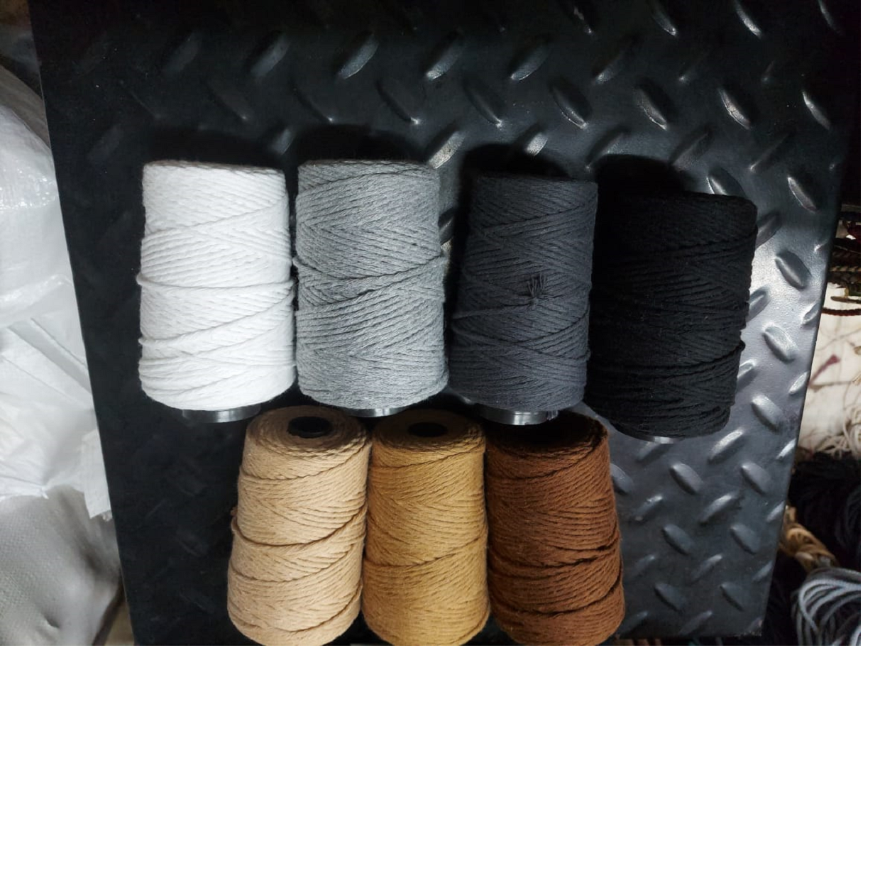single strand 2 mm macrame cotton cords in assorted pastel shades for macrame crafts and yarn stores