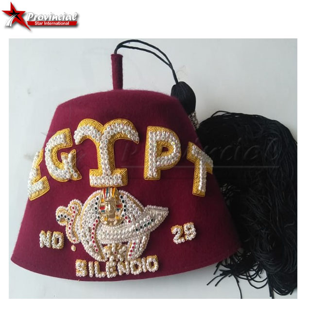 Masonic Temples Shriners Fezzes | High Quality embroidered Shriners fezzes