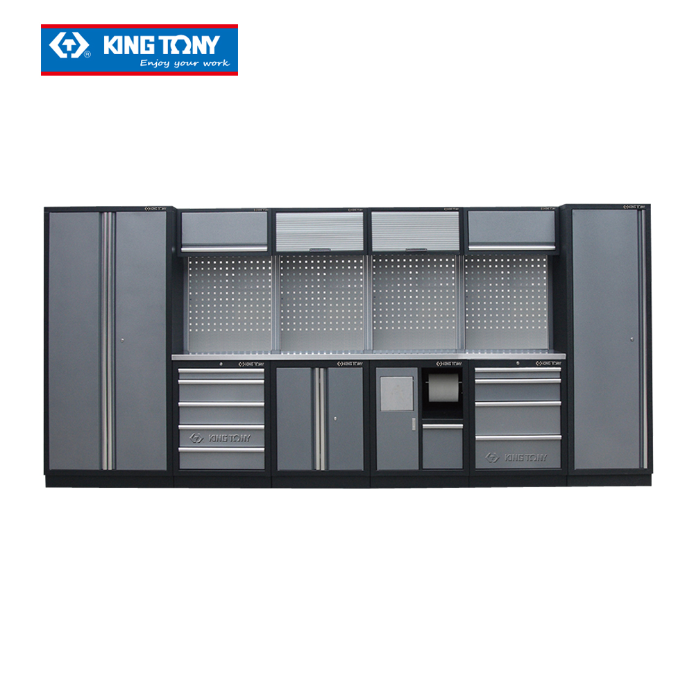 Комбинированный Шкаф для хранения инструментов KING TONY серии Garage (черный и серый) 87D11X02SA-KG