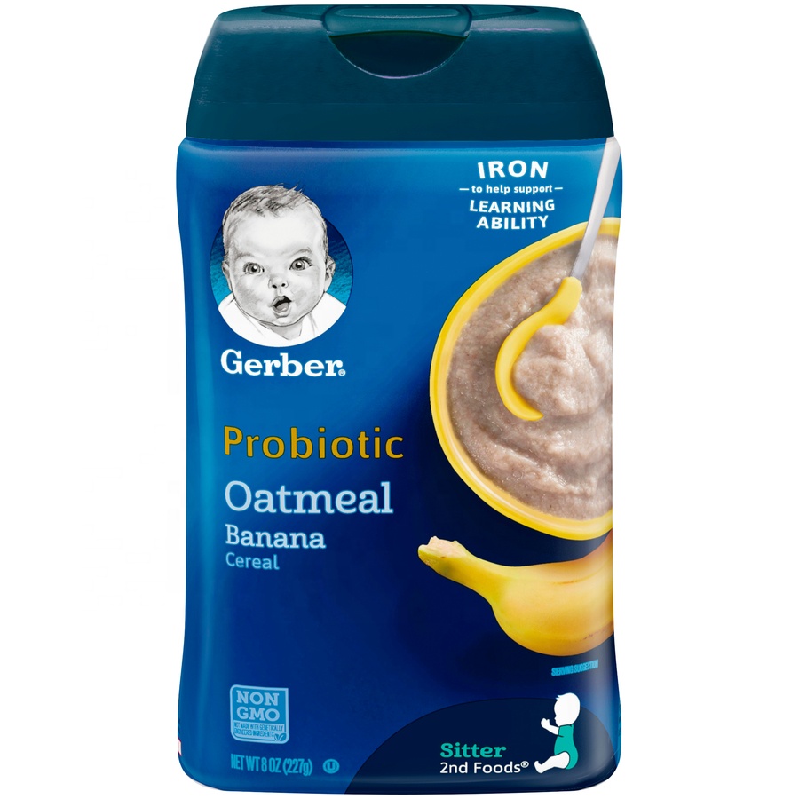 Gerber пробиотик овсянка и банан детские хлопья 227 г