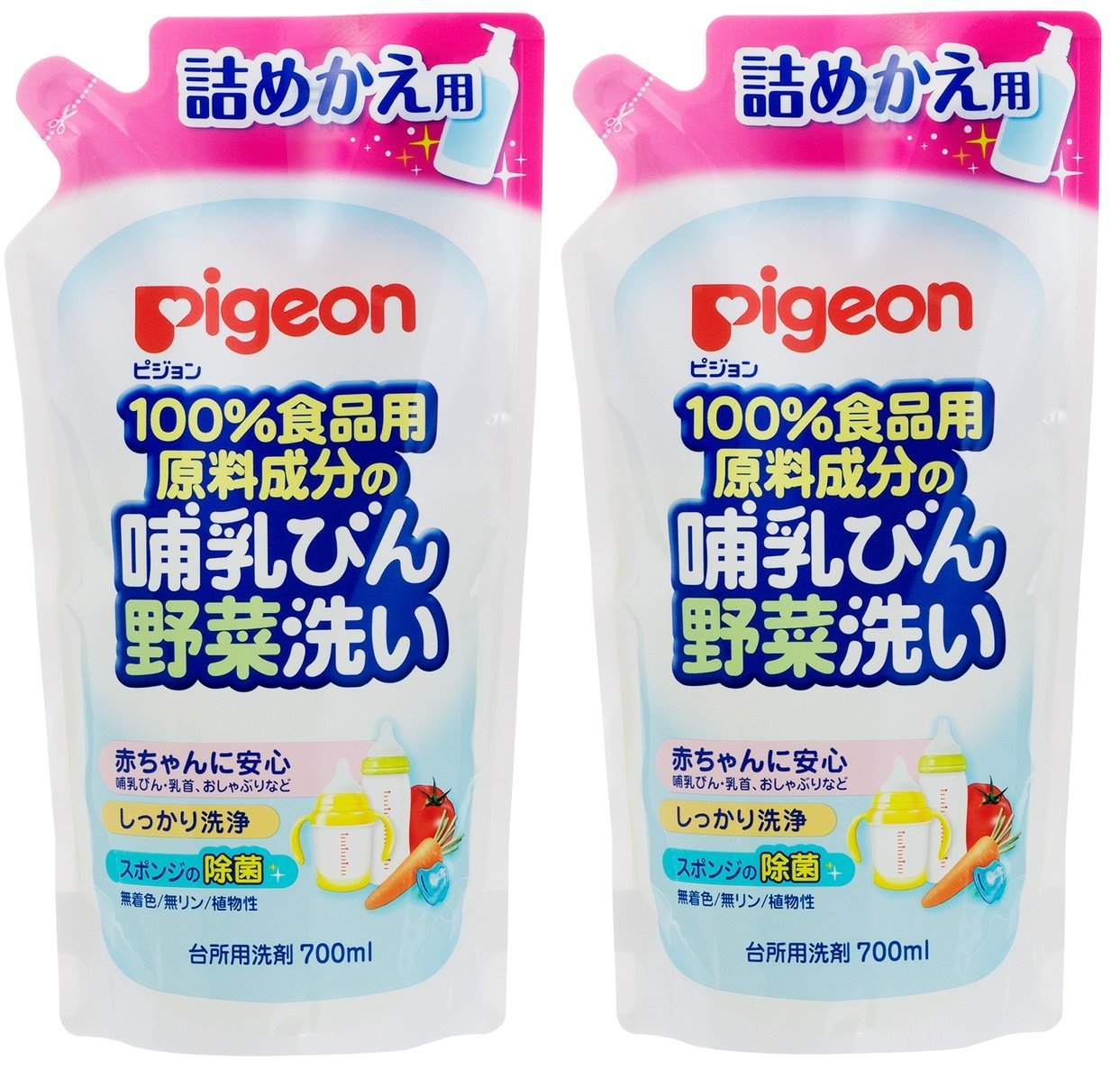 Pigeon Feeding Bottle and Vegetable Wash, Refill,700 ml