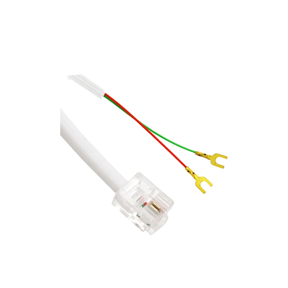 High quality Y Terminal 6P2C RJ11 telephone cable