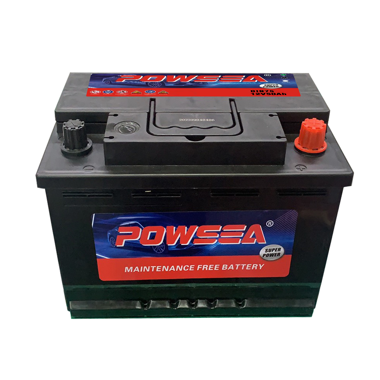 12V 75AH герметичная свинцово-кислотная батарея не требующий технического обслуживания DIN75 автомобильного аккумулятора Высокая производительность фабричное производство