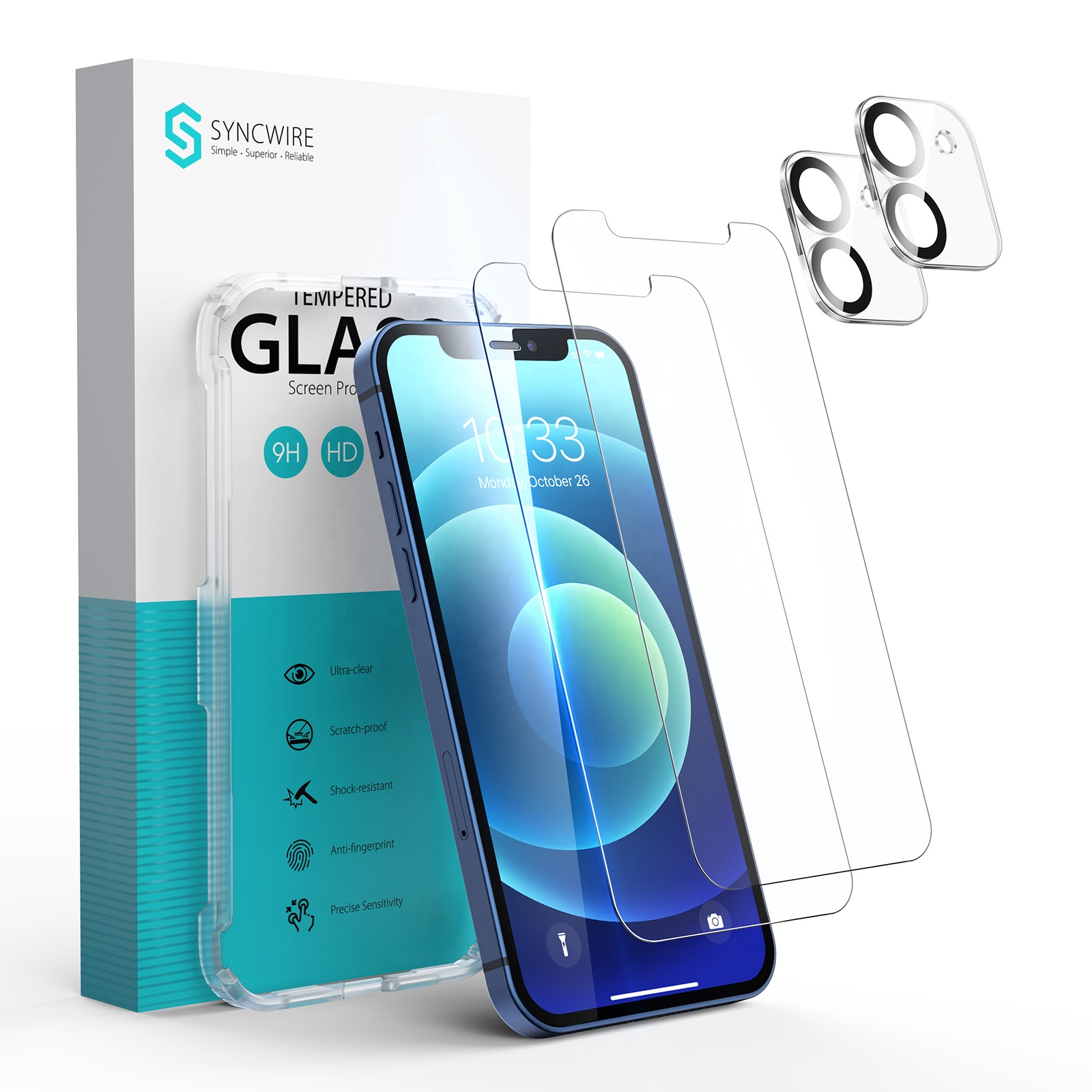 Syncwire Защита экрана для iPhone 11 Pro/XS/X 2-Pack