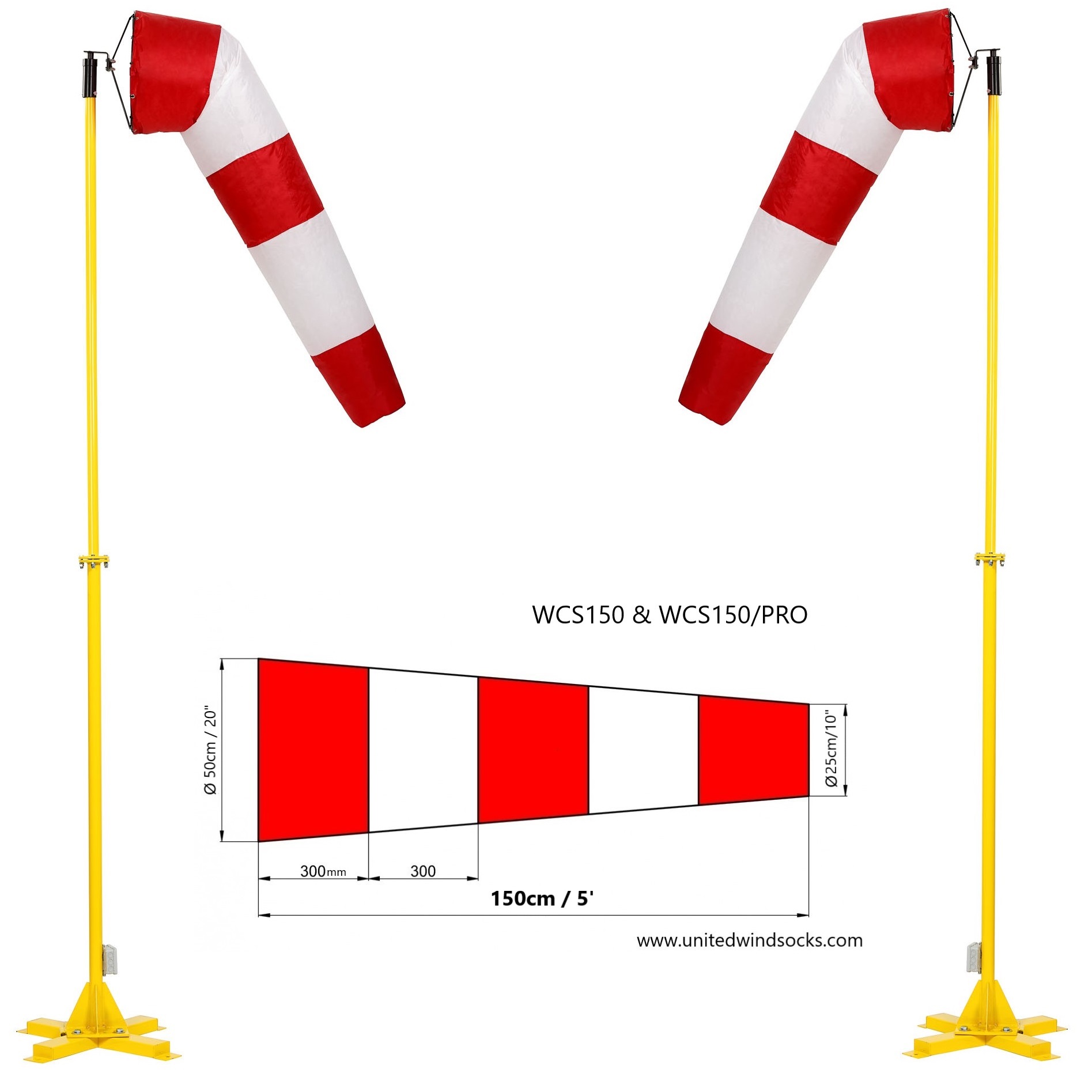 Горячая продажа России неосвещенный фиксированный Helideck Windsock Unw-315 полный набор для промышленного применения авиации
