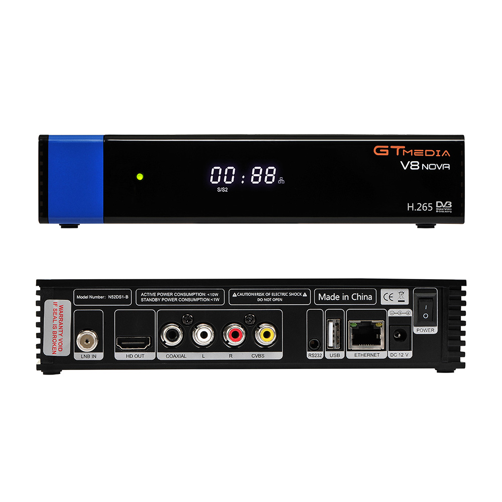 Приемник GTMEDIA V8 NOVA Blue со встроенным Wi-Fi поддержкой сети IPTV Youtube Youporn Redtube