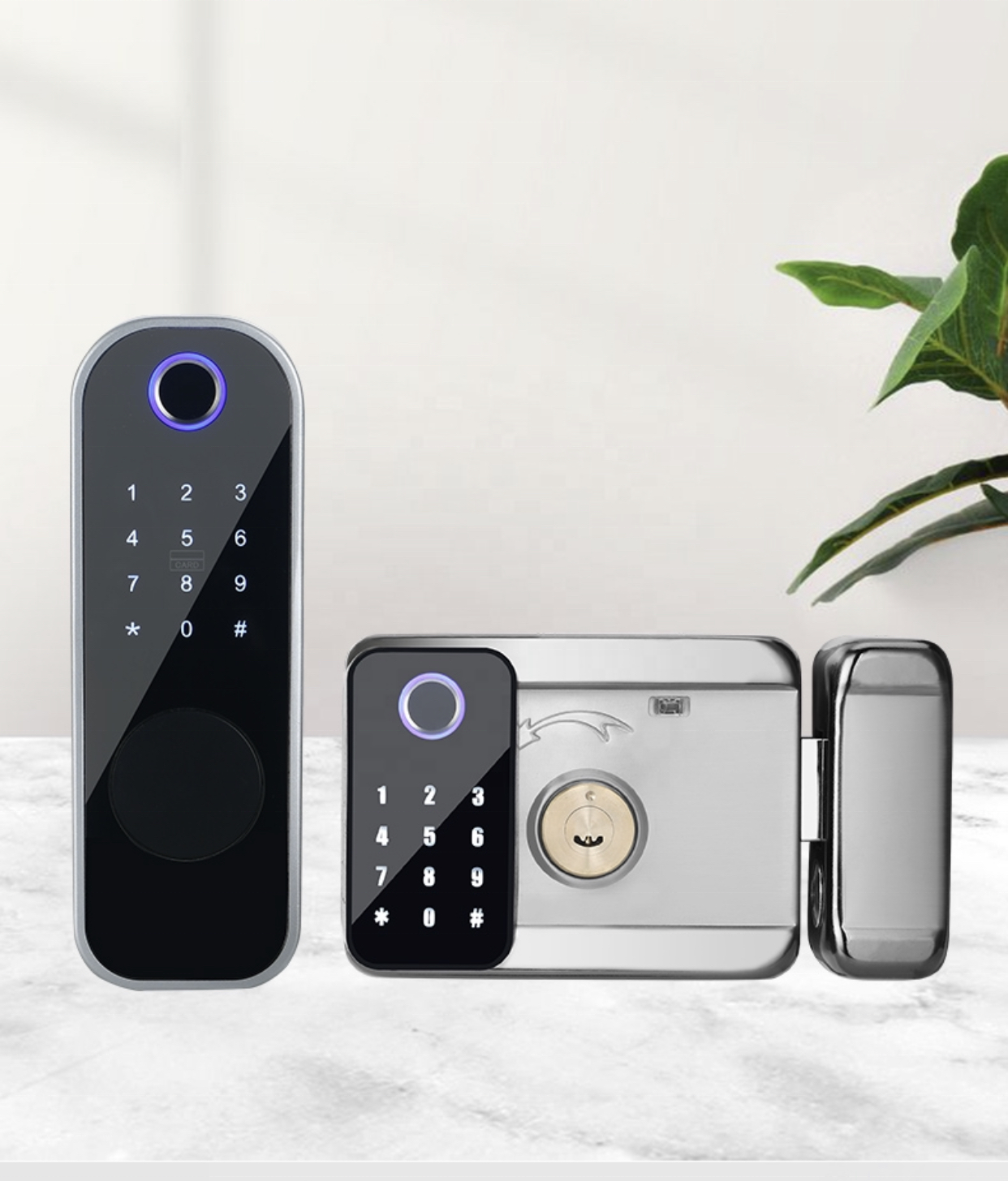 Tuya Wifi Tt Блокировка приложение Keyless Электрический Rfid Умный Цифровой обод дверной замок контроль доступа