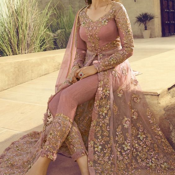 Новинка-стильное индийское/пакистанское длинное платье-брюки kurta украшенное кристаллами стеклянные бусины каменная работа для свадьбы = 2020