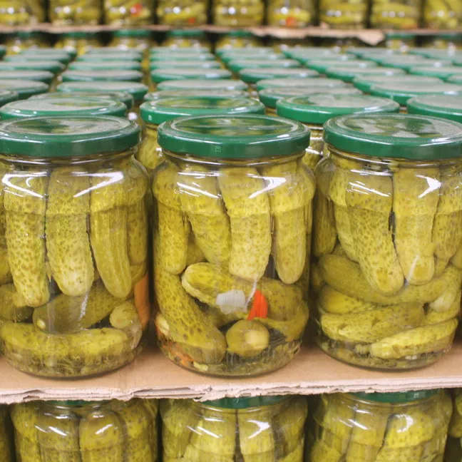 Pickled Gherkins/Cucumber in glass jar